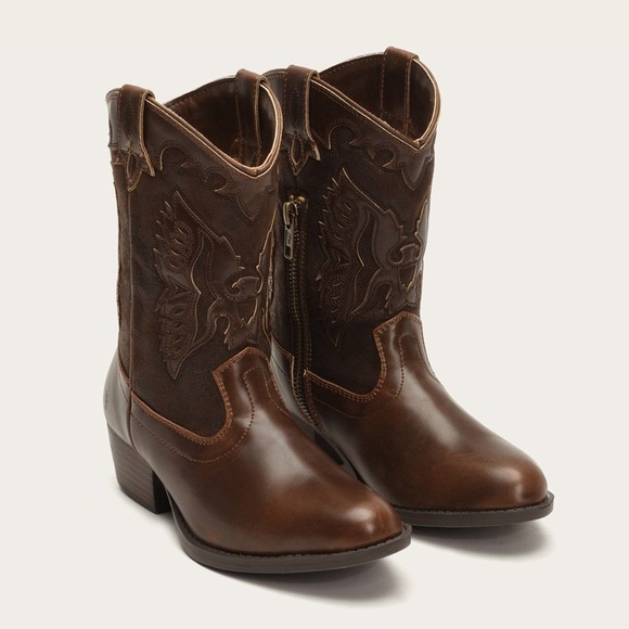 Frye Other - FRYE Girl’s Carson Firebird Brown Cowgirl Boots